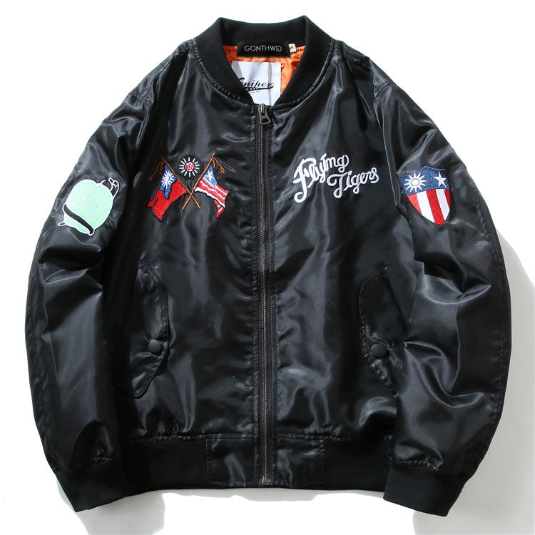 Embroidery Pilot Bomber Jackets