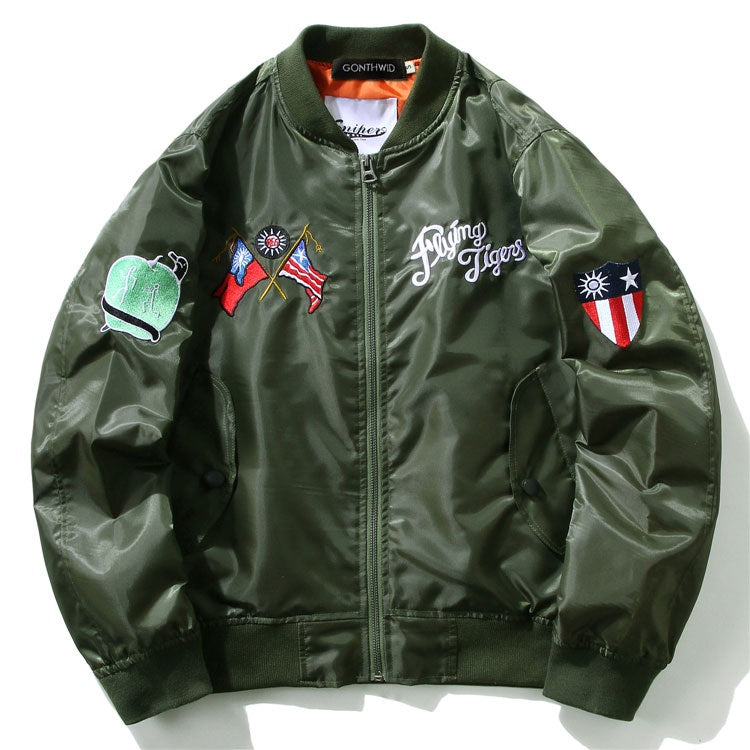Embroidery Pilot Bomber Jackets