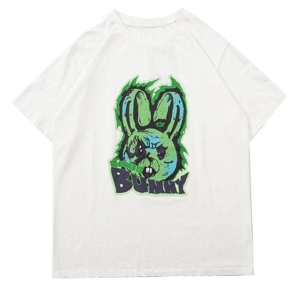 Zombie Bunny Print T-shirts