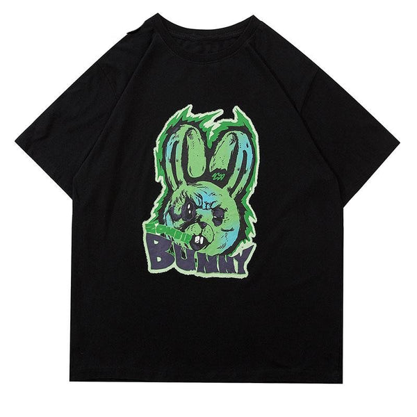 Zombie Bunny Print T-shirts
