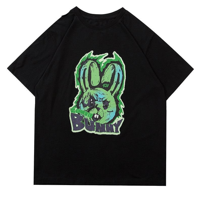 Zombie Bunny Print T-shirts