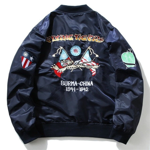 Embroidery Pilot Bomber Jackets