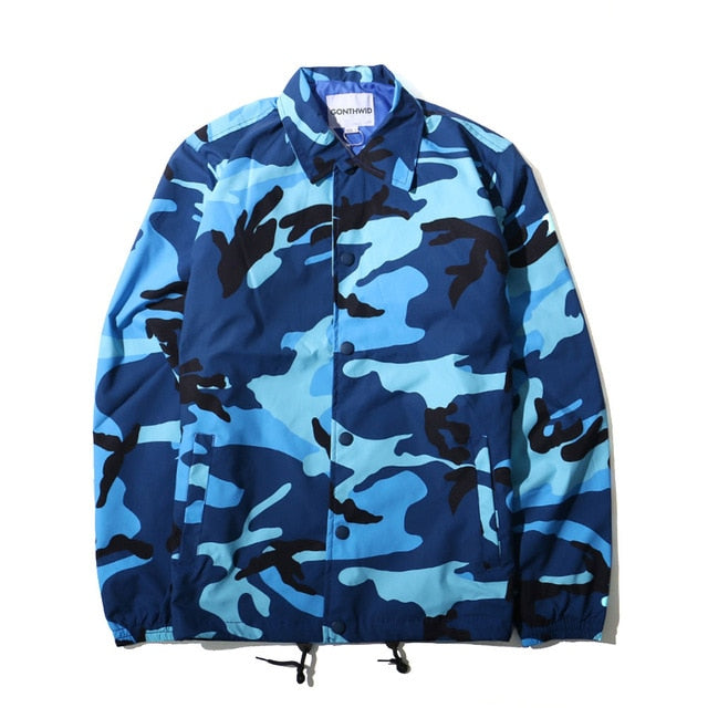 Color Camo Windbreaker Coaches Jackets