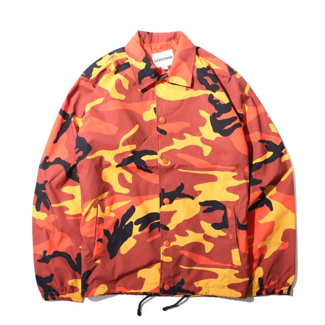 Color Camo Windbreaker Coaches Jackets