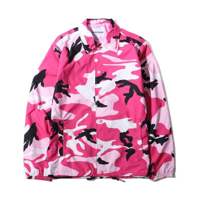 Color Camo Windbreaker Coaches Jackets