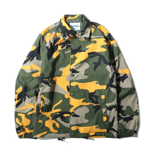 Color Camo Windbreaker Coaches Jackets