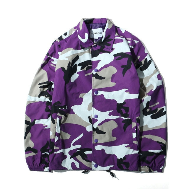 Color Camo Windbreaker Coaches Jackets