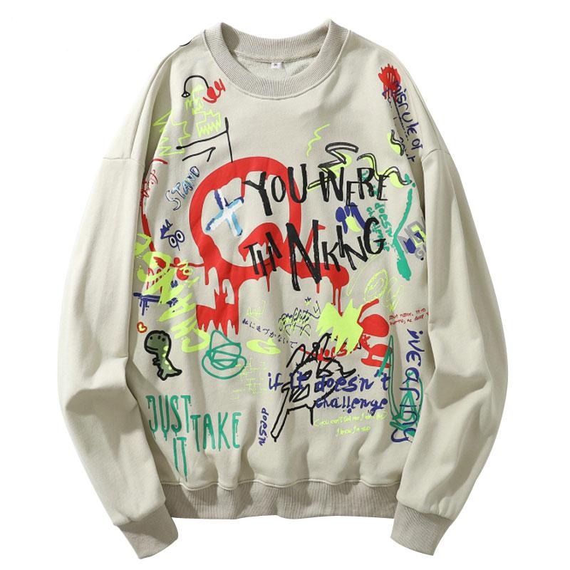 Graffiti Letter Print Sweatshirts