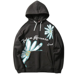 Graffiti Daisy Flower Print Hoodies