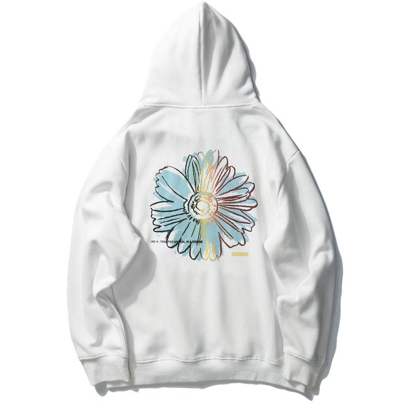 Creative Daisy Flowers Print Hoodies