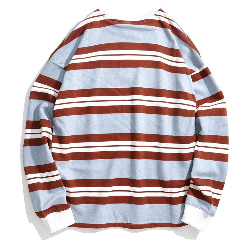 Color Block Striped Sweatshirts