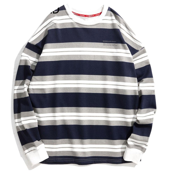 Color Block Striped Sweatshirts